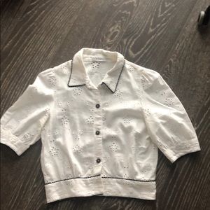 Zara linen button down shirt